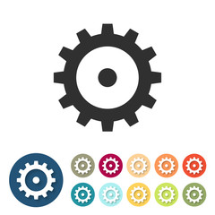 Button-Set bunt - Zahnrad