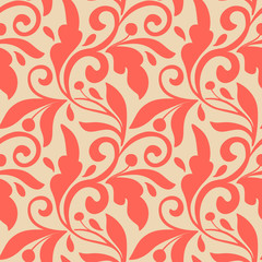 Vector flower seamless pattern element. Elegant texture for backgrounds. Classical luxury old fashioned floral ornament, seamless texture for wallpapers, textile, wrapping.