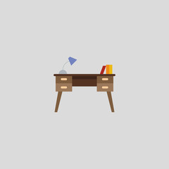desk icon flat design