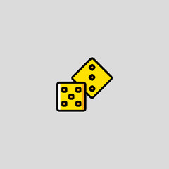 dice icon flat design