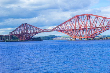 Naklejka premium Forth Bridge, Queensferry near Edinburgh, Scotland
