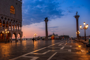 Venice St Mark Square at dawn
