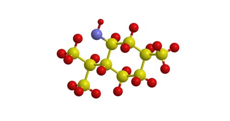 Molecular structure of menthol, 3D rendering