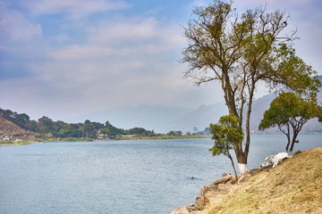 Bay of San Lucas at Lake Atitlan in Guatemala / Daily life at the Lake Atitlan