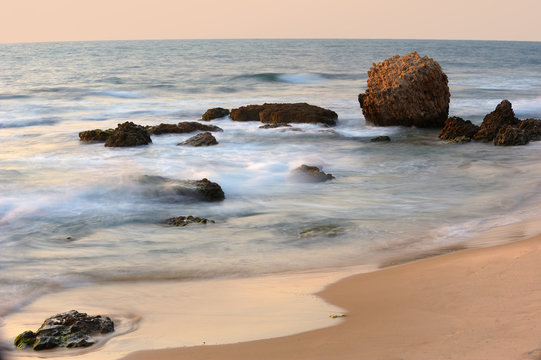 Mediterranean coast in southern Israel near the city of Ashkelon