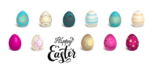 Set of Easter eggs