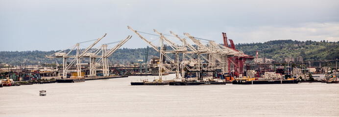 Freight Cranes on Seattle Waterfront