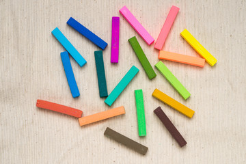 Colorful pastel sticks