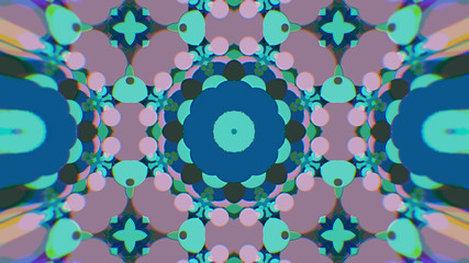 Abstract Colorful Painted Kaleidoscopic Graphic Background. Futuristic Psychedelic Hypnotic Backdrop Pattern With Texture.