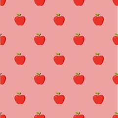 Red apples pattern seamless