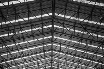 steel structures metal construction roofs workshop in factory