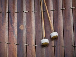 Xylophone and drum sticks