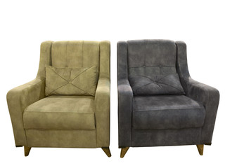 Two leather armchairs