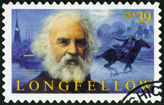 USA - 2007: Shows Henry Wadsworth Longfellow (1807-1882), American Poet