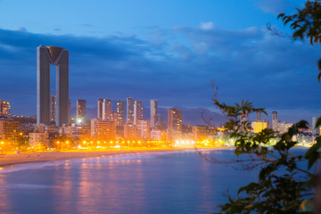 benidorm cityscape night