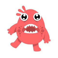 Monster character illustration vector