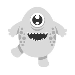 Monster character illustration vector