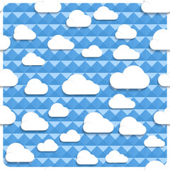 Seamless clouds and sky in the mesh, simply remove the layer of the frame.