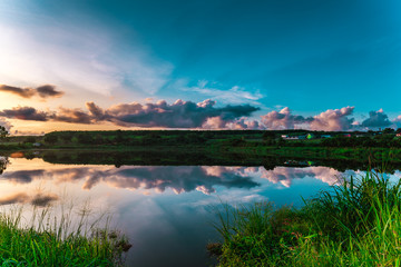Pink sunrise in Thailand
