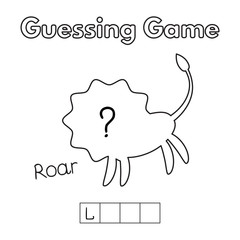 Cartoon Lion Guessing Game