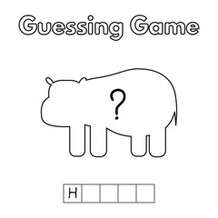 Cartoon Hippo Guessing Game