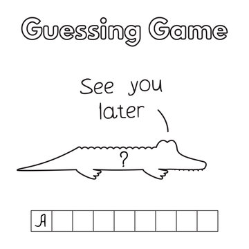 Cartoon Alligator Guessing Game