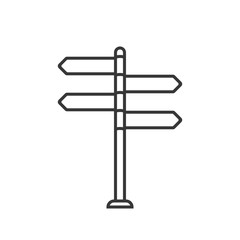sign post icon, thin line