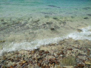 Landscape of The Reef or The Rock on The Beach at Pattaya City, Thailand.