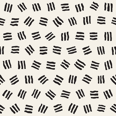 Vector Seamless Pattern. Abstract Background With Scattered Geometric Shapes.