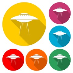 UFO Flying Saucer Vector Icon
