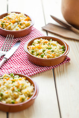 Chinese Vegetable Fried Rice, Vertical View