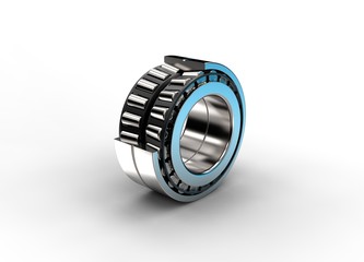 3D illustration of double row tapered roller bearing
