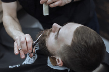 Bearded Man In Barbershop