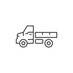 Fototapeta na wymiar Cargo truck line icon