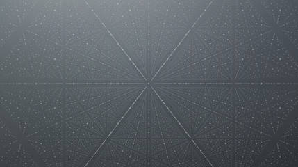 Obraz premium Abstract vector interface background. Matrix of crosses with illusion of depth and perspective. Abstract futuristic space background. Infinite HUD on a dark background