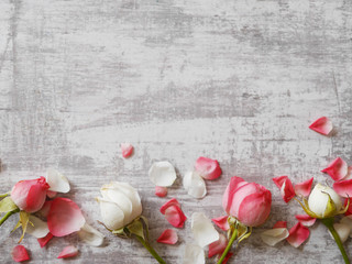 Pattern of small roses. Floral background.