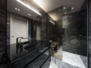 Interior of modern bathroom