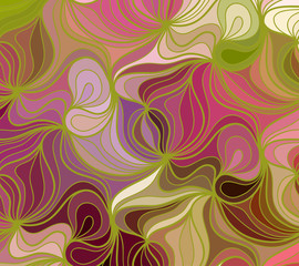 Vector wave background of doodle hand drawn lines