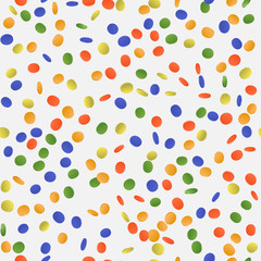 Colorfull confetti vector seamless  background.