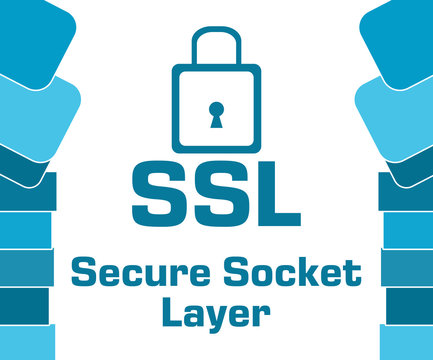 SSL - Secure Socket Layer Blue Abstract Shapes Square 