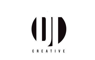 DT D T White Letter Logo Design with Circle Background.