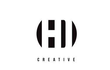 ED E D White Letter Logo Design with Circle Background.