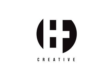 EF E F White Letter Logo Design with Circle Background.