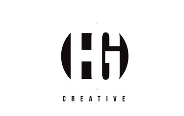 Obraz premium EG E G White Letter Logo Design with Circle Background.