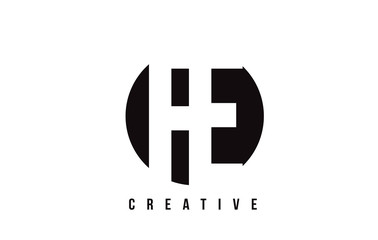 Fototapeta premium FE F E White Letter Logo Design with Circle Background.