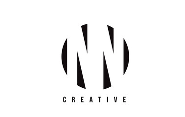 NN N White Letter Logo Design with Circle Background.