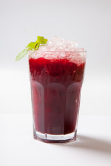 Blueberry Daiquiri cocktails. Rum, blueberries, liqueur, lime juice.