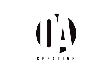 QA Q A White Letter Logo Design with Circle Background.