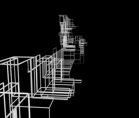 抽象的なワイヤーフレーム