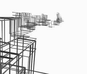 抽象的なワイヤーフレーム